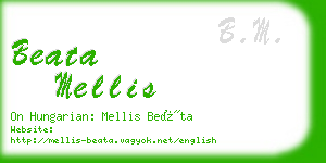 beata mellis business card